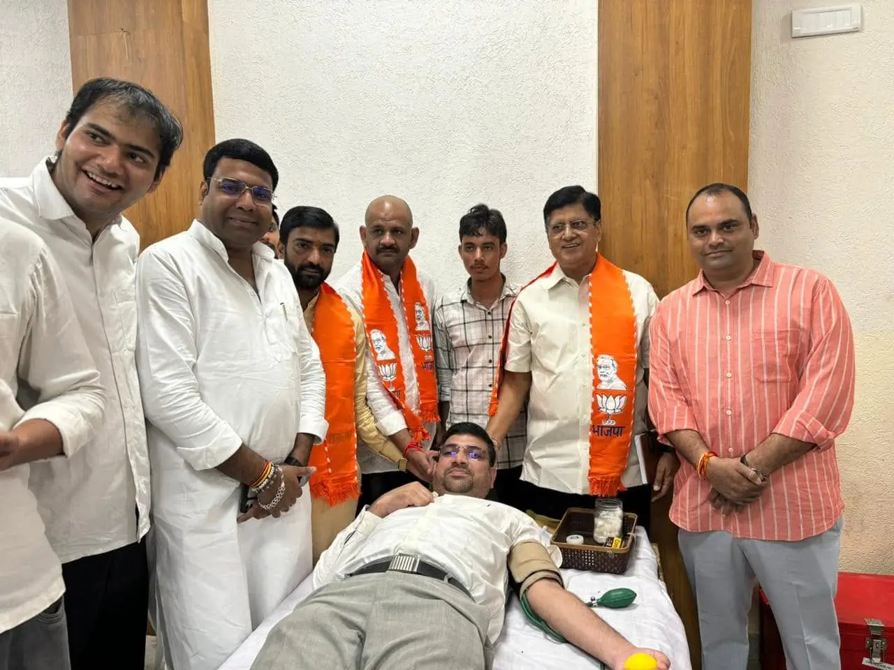 Gaurav Singh Tanwar at a blood donation camp